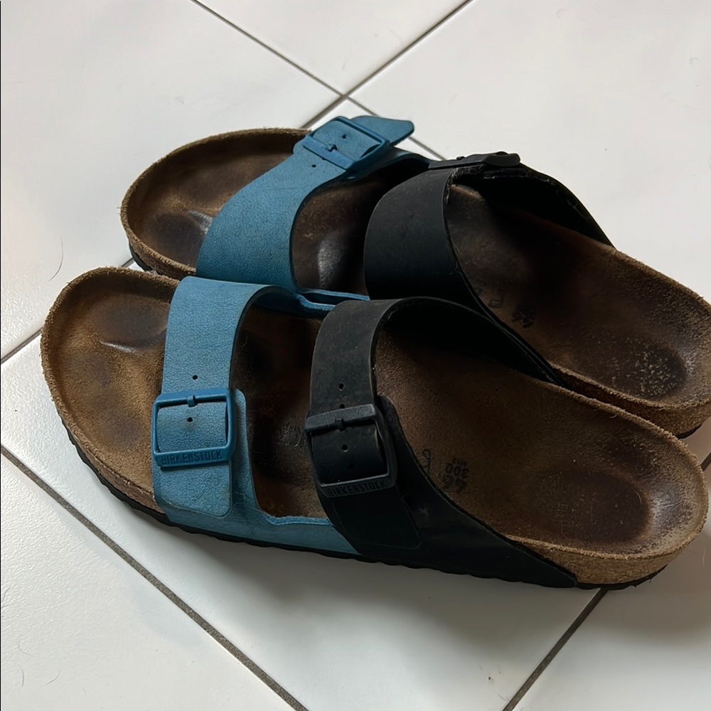 Birkenstock Two-Tone Sandals - Black and Blue
